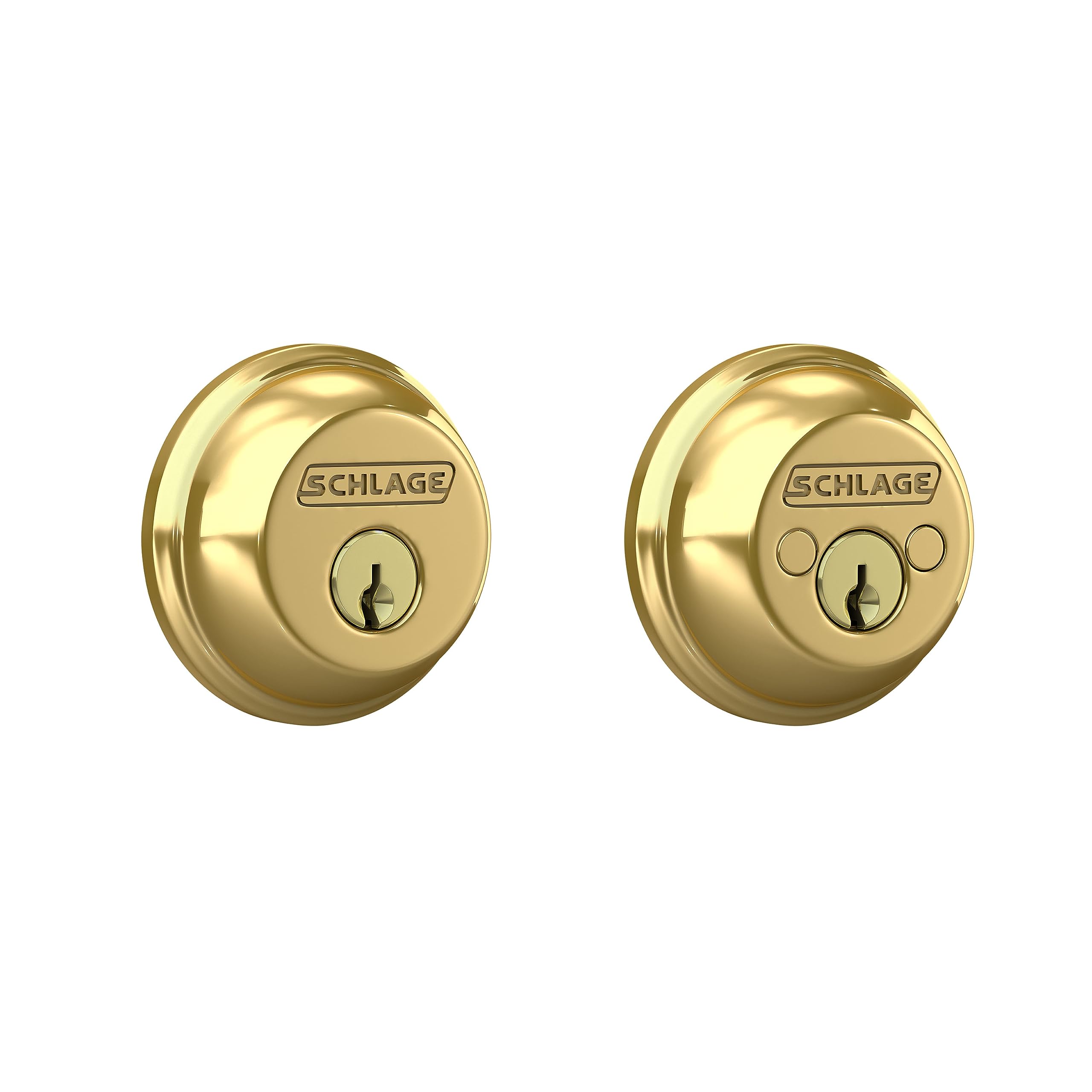 Latão Brilhante De Cilindro Duplo Deadbolt Schlage B62n605 X2