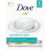 Sabonete Dove Sensitive Skin Beauty Bar Sem Perfume 113 G (pacote Com 8)