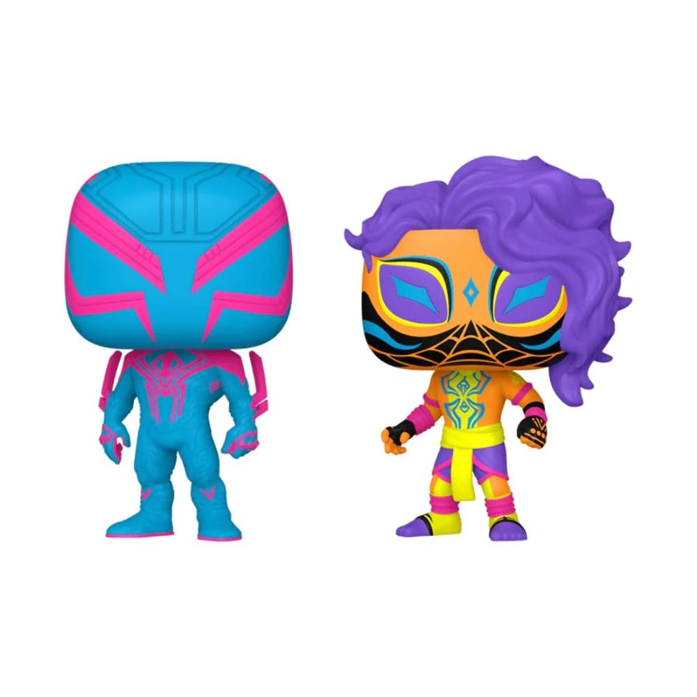 Estatueta Funko Pop! Pacote Com 2 Spider-man 2099 E India Blacklight