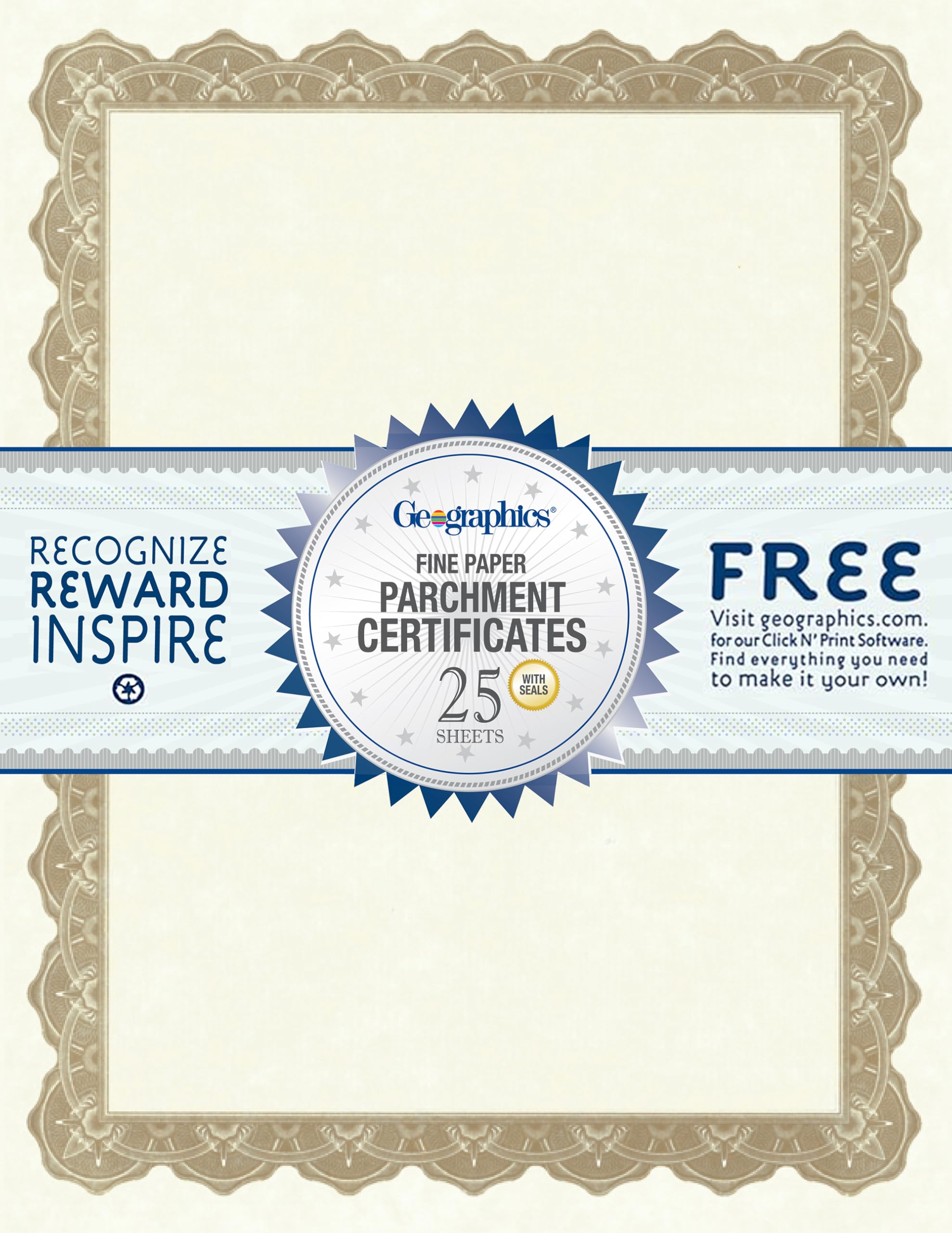 Certificado De Prêmio Paper Geographics Optima Gold Com Selos