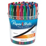 Caneta Marcadora Mate Flair Felt Tip, Tinta Variada, Média, Conjunto 48