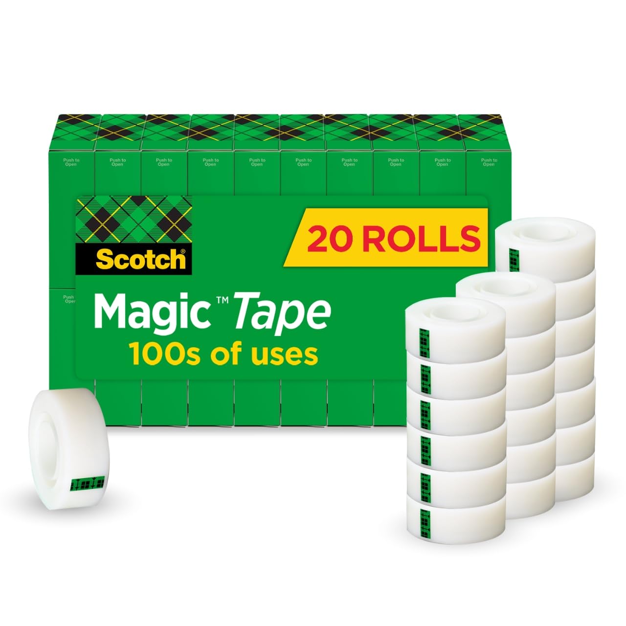 Tape Scotch Magic Invisible 20 Rolos Para Escritório E Escola