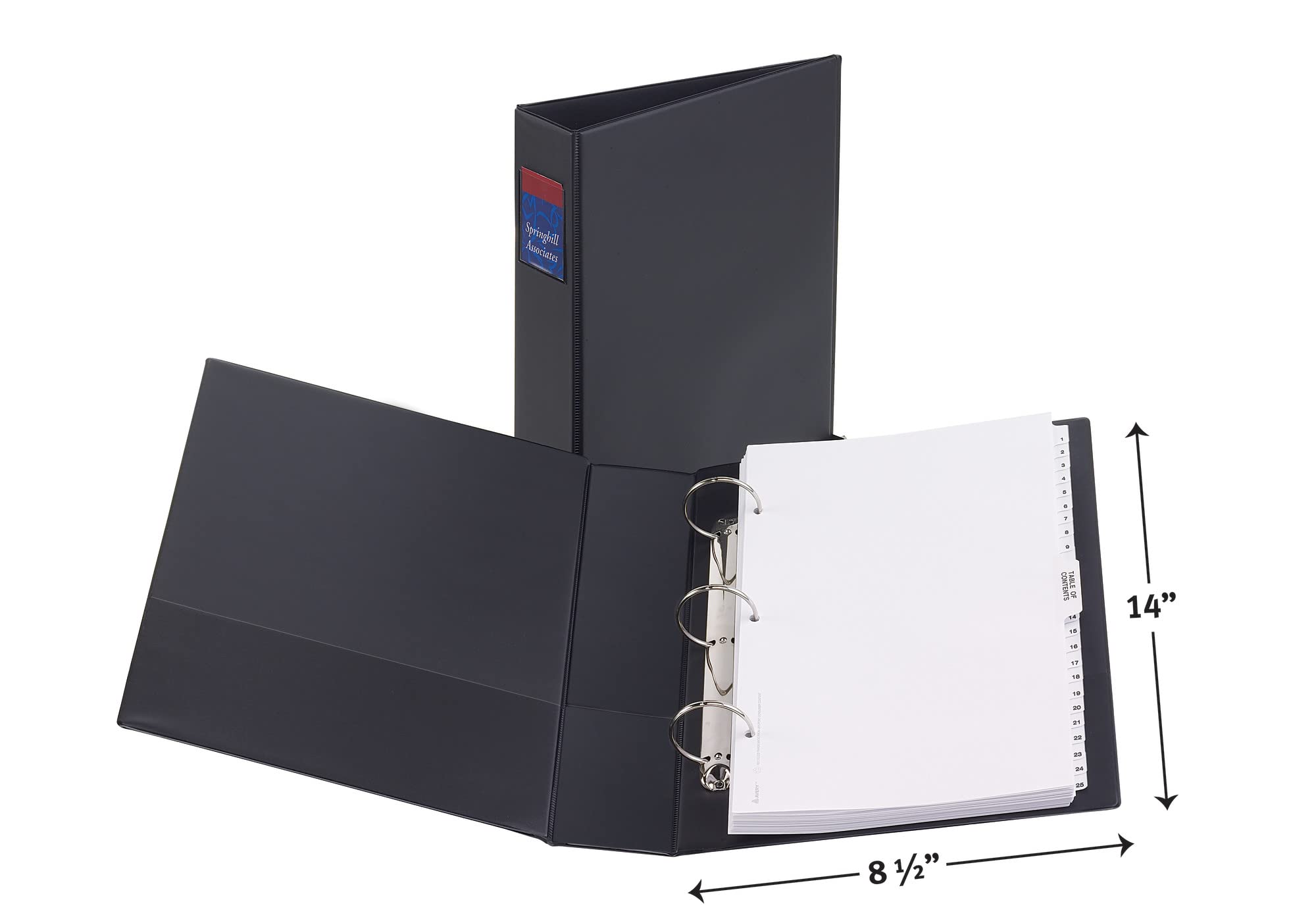 Binder Avery Legal-size Durable 3 Anéis E 2 Anéis Redondos Pretos