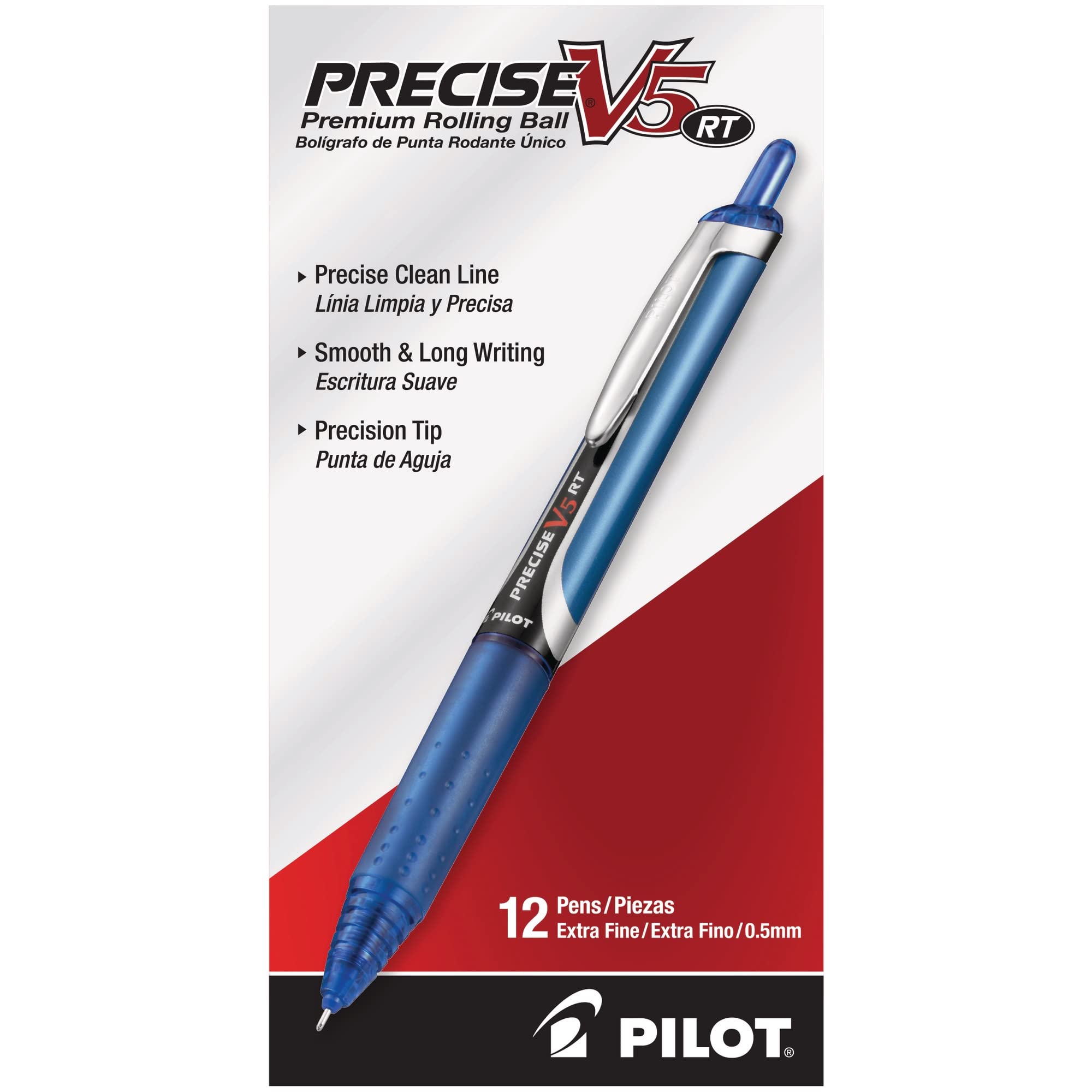 Pen Pilot Precise V5 Rt Recarregável E Retrátil Azul 0,5 Mm
