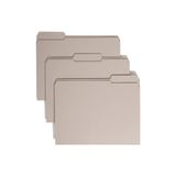 File Folder Smead Reforceed 1/3 Cut Aba, Tamanho Letra, Cinza