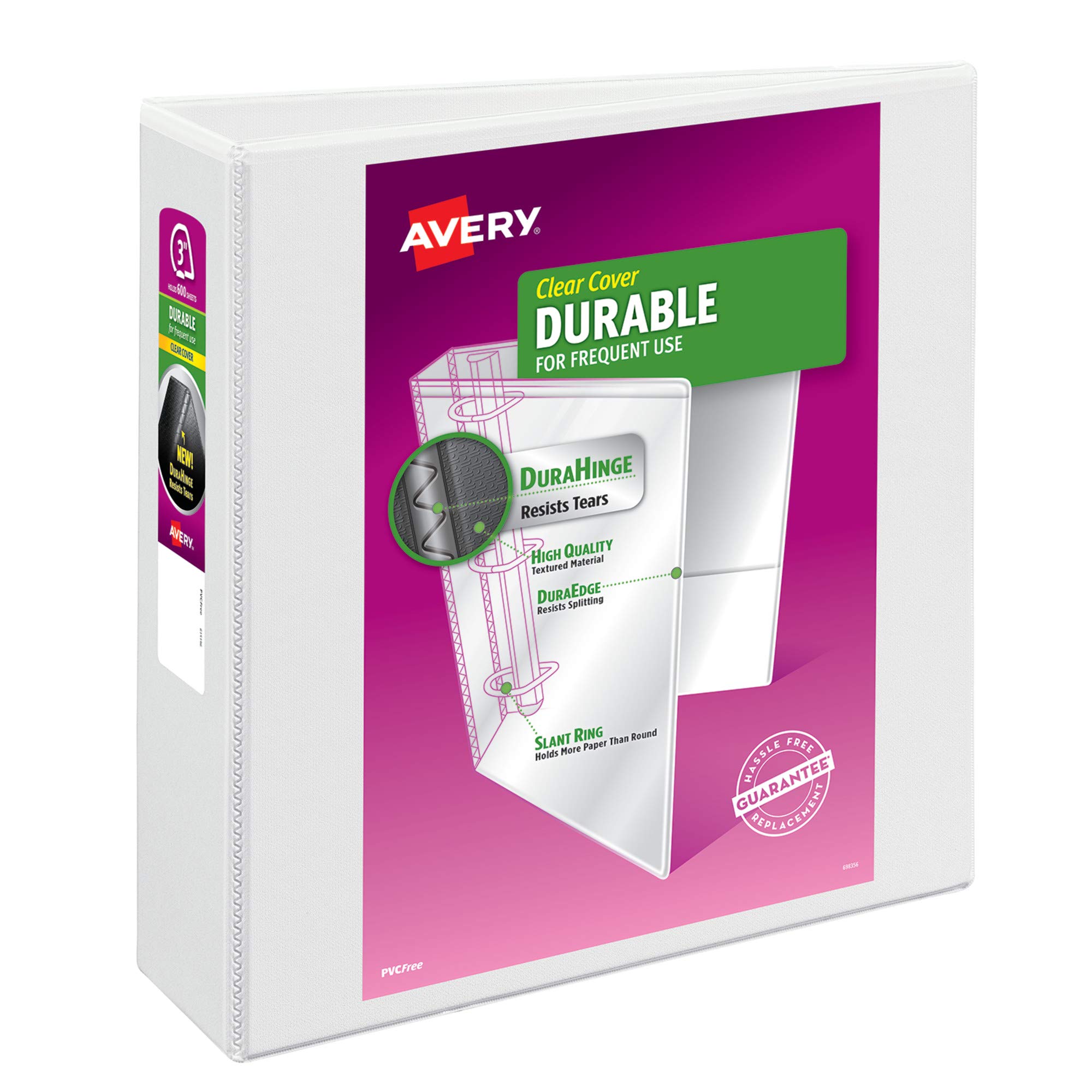 Binder Avery Durable Clear View De 3 Anéis Ezd De 3 Polegadas
