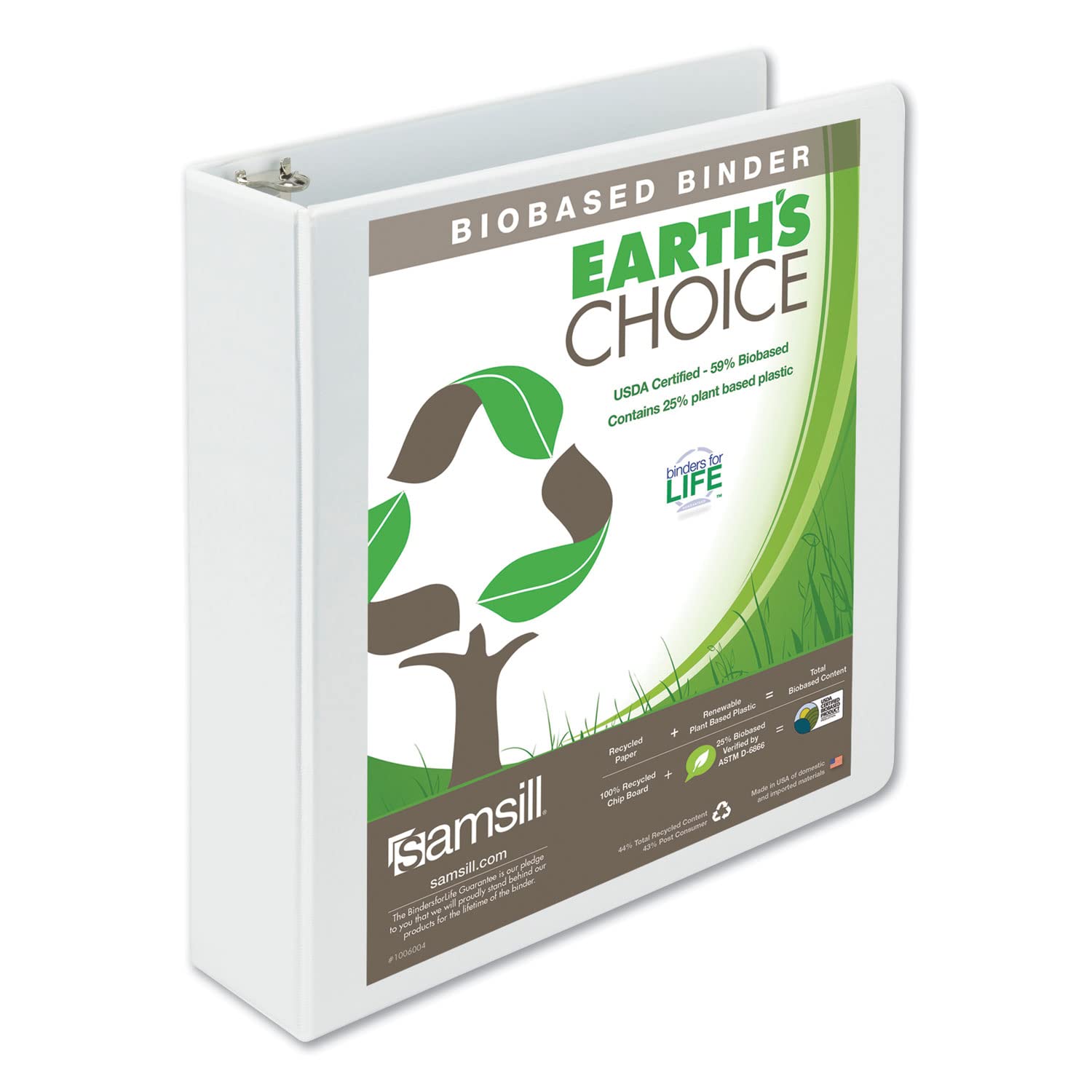 Binder Samsill Earth's Choice De Base Biológica Durável De 3 Anéis De 2 Polegadas