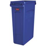 Lata De Lixo Rubbermaid Commercial Slim Jim 87l Azul, Pacote Com 4