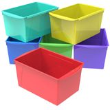 Book Bin Storex, Pacote De Plástico Interligado Extra Grande Com 6