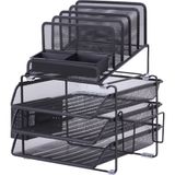 Organizador De Mesa Lorell Divided De 4 Camadas Com Bandeja De Plástico