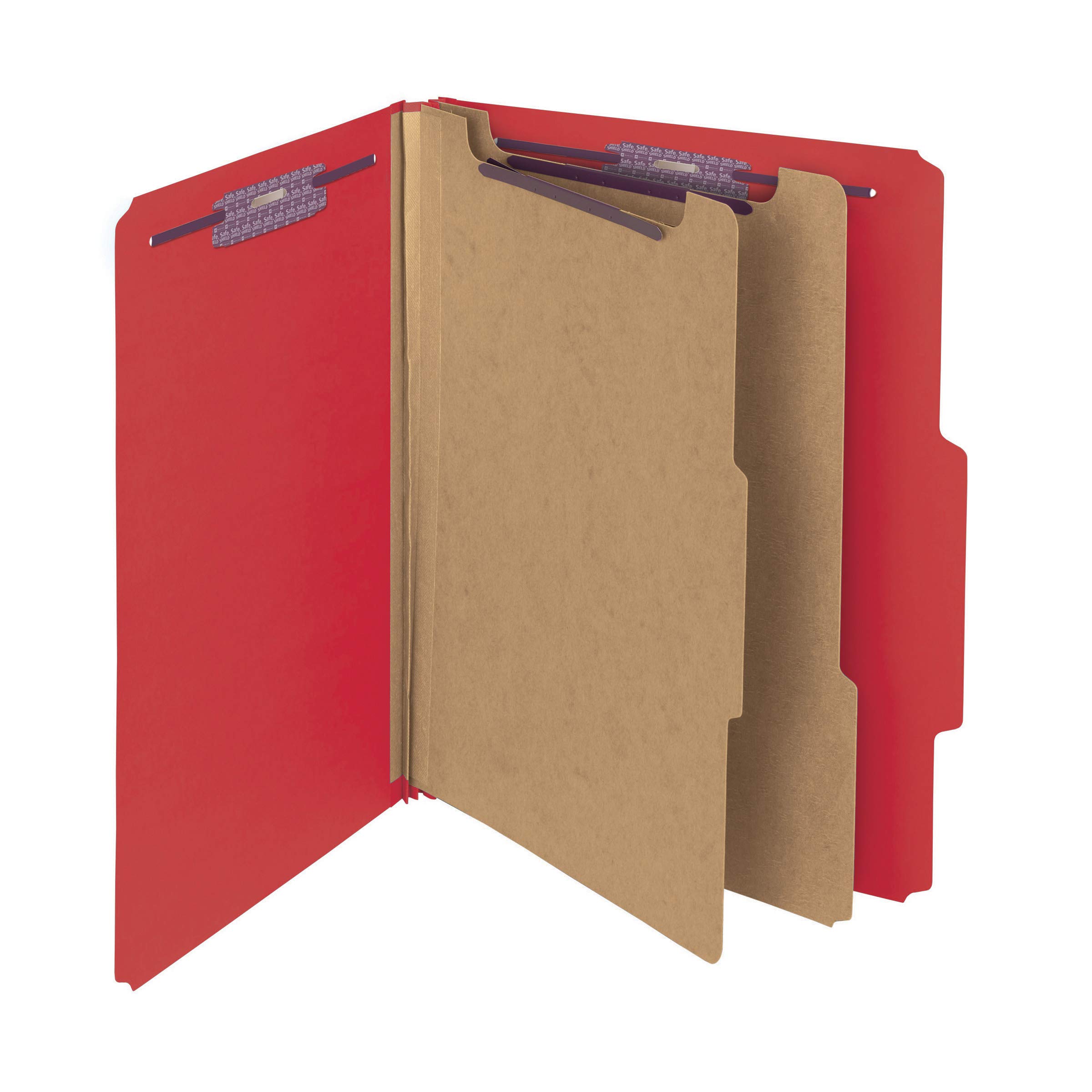 Arquivo De Classificação Folder Smead Com Fixadores Safeshield Red