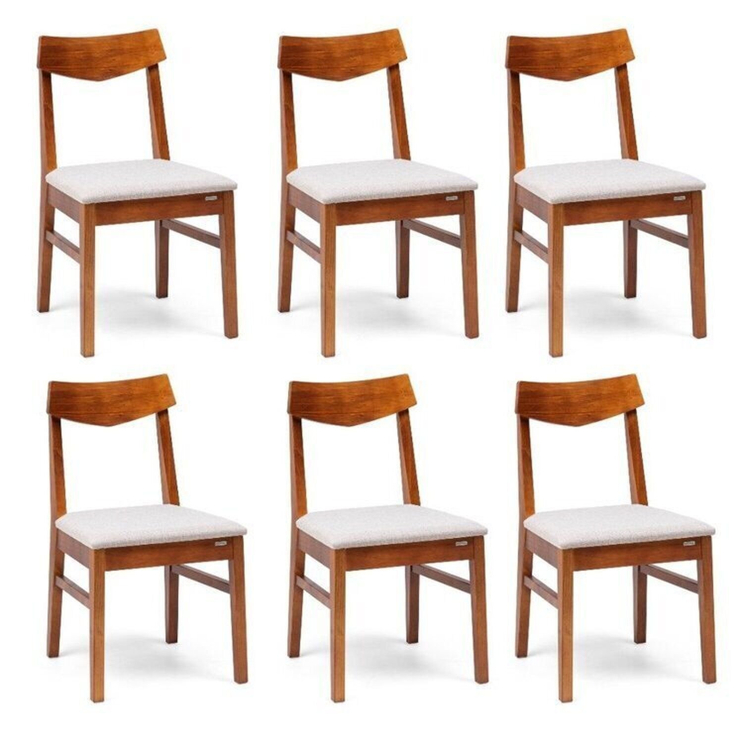Kit Com 6 Cadeiras Madeira Maciça Club Garapa
