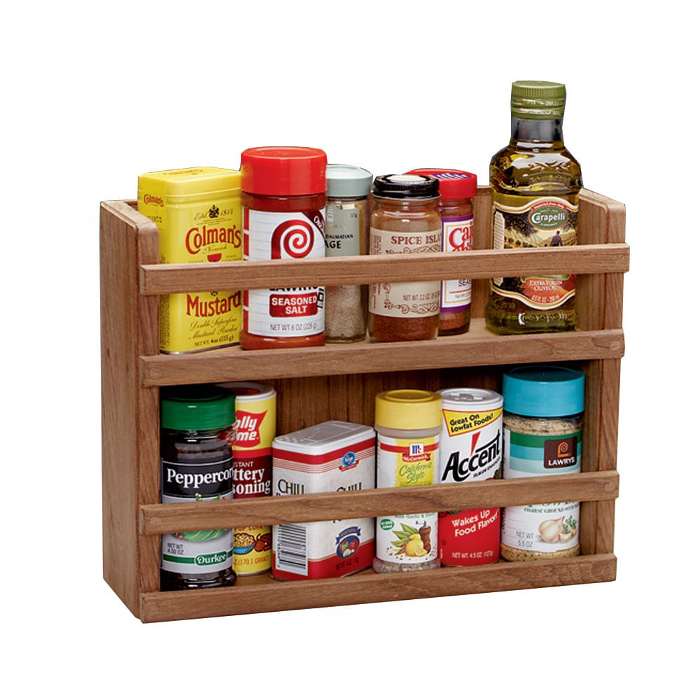 Spice Rack Whitecap Teak De Duas Camadas Para 6 Garrafas Padrão