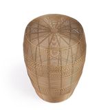 Mesa Final Offex Metal Modern Industrial Round Drum Gold