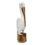 Presentes De Madeira Pelican Cohasset Pickford Solid, 24 Cm De Altura, Branco