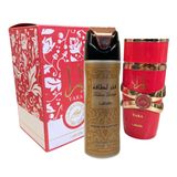 Kit 3 Em 1 Lattafa - Perfume Yara Candy - Creme Alien E Desodorante Spray Fakhar Feminino