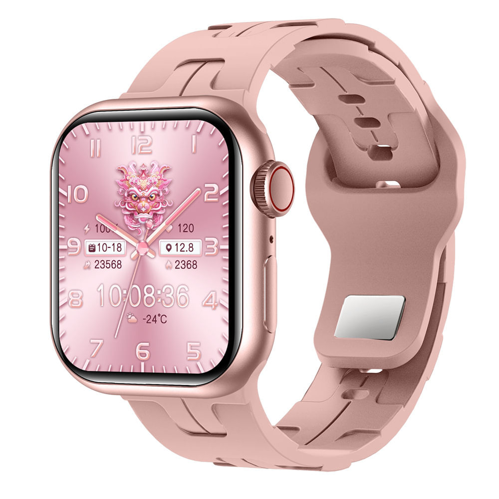 Relógio Inteligente Hk9mini Rosa Com Tela De 1,75", Nfc E Frequência Cardíaca