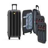 Kit Mala Viagem Transporte De Vinho Colmeia 6 Garrafas Espuma De Bordo Winebag Protetor