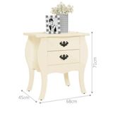 Mesa De Cabeceira Bombe Premier Off White