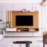 Painel Ripado Para Tv 80 Polegadas Summer Nature Off White