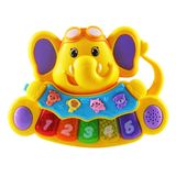 Teclado Musical Luz E Som Piano Bebês Colorido Elefante