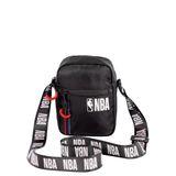 Bolsa Cross Pequena Nba Pro - Preto Em Nylon 19x14x9 Cm 2l