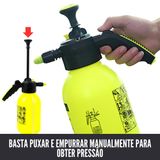 Pulverizador De Água Manual 2l - Bomba De Compressão