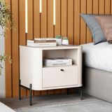Mesa De Cabeceira Sweet Dreams Off White Preto