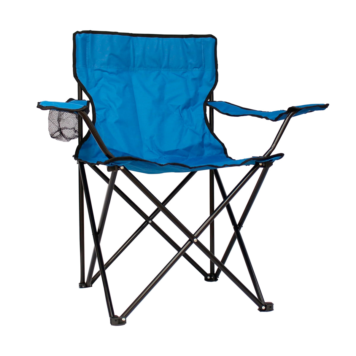 Cadeira Camping Dobrável Importway Iwcdc Com Porta Copos Azul
