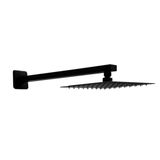 Chuveiro Flvx Slim Preto Fosco 30x30, Braço 40cm