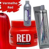 Tinta Vermelho Red 60g + Matizador 250g + Ox 90ml - Mairibel