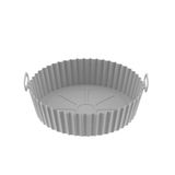Forma De Silicone Redonda Para Air Fryer 20cm - Reutilizável