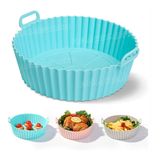 Forma De Silicone Reutilizável P/ Airfryer 1,5l - Azul