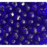 Kit 200 Cristais Miçangas Azul Escuro 8 Mm Umbanda Guia