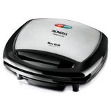 Max Grill Mondial G-07 2 Em 1 Antiaderente 1000w - Preto/inox