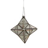 Prisma Dagua Feng Shui Estrela Merkaba 15 Cm Vidro E Metal