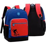 Mochila Costas Bolsa Escolar College Skate Infantil Azul 16l