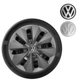 Calota Gol Voyage G5 G6 G7 Aro 14 Grafit Logo Alumínio 112cb