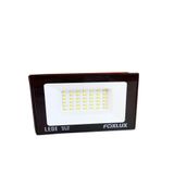 Refletor Led 50w 3000k Preto Bivolt Foxlux