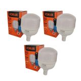 Kit 3 Lâmpadas Led 50w Bulbo Alta Potência Bivolt 6500k Foxlux