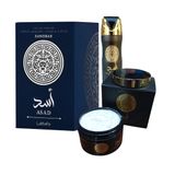 Kit 3 Em 1 Asad Lattafa - Perfume Zanzibar - Creme Asad E Desodorante Asad: O Toque Perfeito Para Sua Pele
