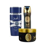 Kit 3 Em 1 Asad Lattafa - Perfume Zanzibar - Creme Asad E Desodorante Asad: O Toque Perfeito Para Sua Pele