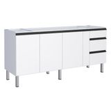 Gabinete De Cozinha Para Pia 3 Portas Cambé Branco