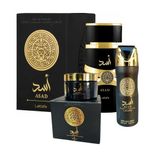 Kit 3 Em 1 Asad Preto Lattafa - Perfume, Creme E Desodorante Eau De Parfum: A Essencia Da Modernidade
