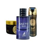 Perfume Salvo Elixir 60ml - Creme E Desodorante Spray Asad Preto: O Toque Arabe Para Sua Pele