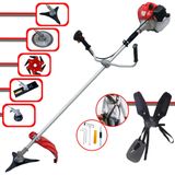 Roçadeira Profissional Anmax Cg430p À Gasolina 2t 43cc 2hp 9.000rpm Multifuncional Completa Com Carretel De Nylon E 4 Lâminas De Corte