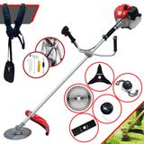 Roçadeira Profissional Completa Anmax Cg430p-tb À Gasolina 2 Tempos 43cc 2hp De Potência Alta Rotação Com Carretel De Nylon + Kit 4 Lâminas De