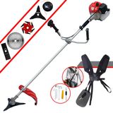 Roçadeira Anmax Cg430-p À Gasolina 43cc 2hp De Potência 9.000rpm Com Carretel + Faca 2 Pontas + Faca 3 Pontas + Faca 6 Pontas + Faca 40 Dentes