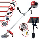 Roçadeira À Gasolina Anmax Cg430p Tb 43cc 2hp 9.000rpm Completa 5 Em 1 Com Carretel De Nylon + Facas 2 Pontas, 3 Pontas, 6 Pontas E 40 Dentes