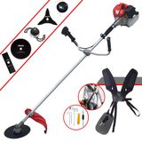 Roçadeira De Alta Performance Completa Anmax Cg430p À Gasolina 43cc 2hp P/ Todos Os Tipos De Trabalho Com Carretel Nylon + Kit De 4 Lâminas De Cor